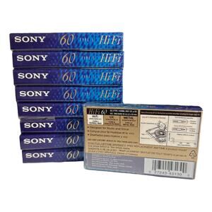 Sony HF 60 Cassette Tapes Type I Normal Bias Sealed Lot of 9